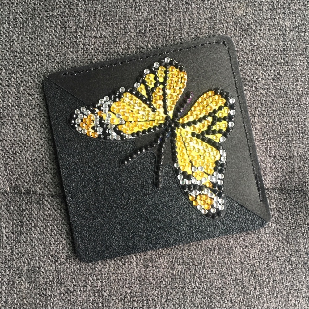 Diamond Art Butterfly Corner Bookmark, Colorful, Sparkly (YELLOW/BLACK) - Picture 5 of 17